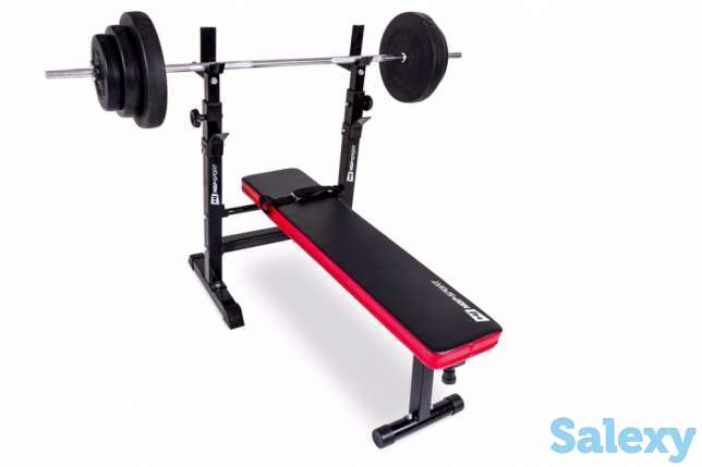 Многофункциональная складная скамья для штанги и гантелей брусья, фотография 6