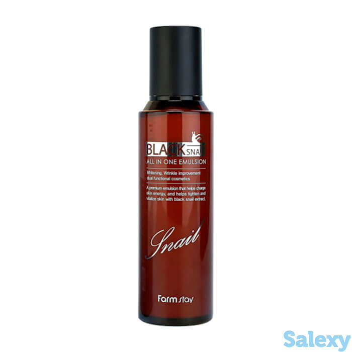 Эмульсия для лица farmstay black snail all-in one emulsion, фотография 1