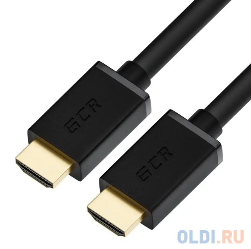 Кабель hdmi 2м green connection gcr-hm411-2.0m круглый черный, фотография 1