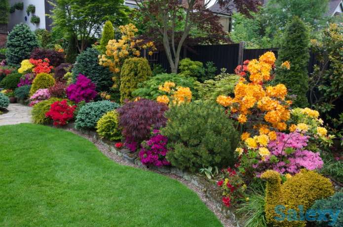 Альпинарии, рокарии, миксбордеры, клумбы, цветники, пруды, ручьи, фонтаны, фотография 9