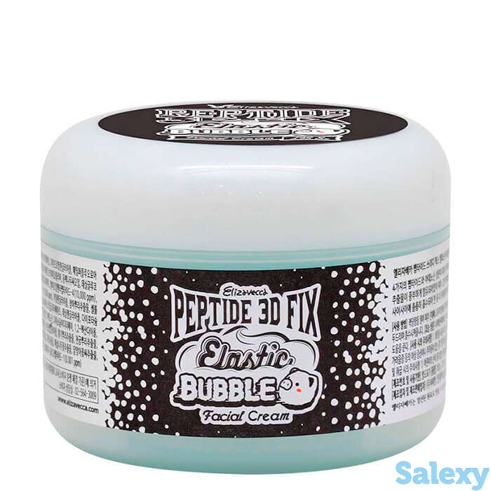 Крем для лица elizavecca peptide 3d fix elastic bubble facial cream, фотография 1