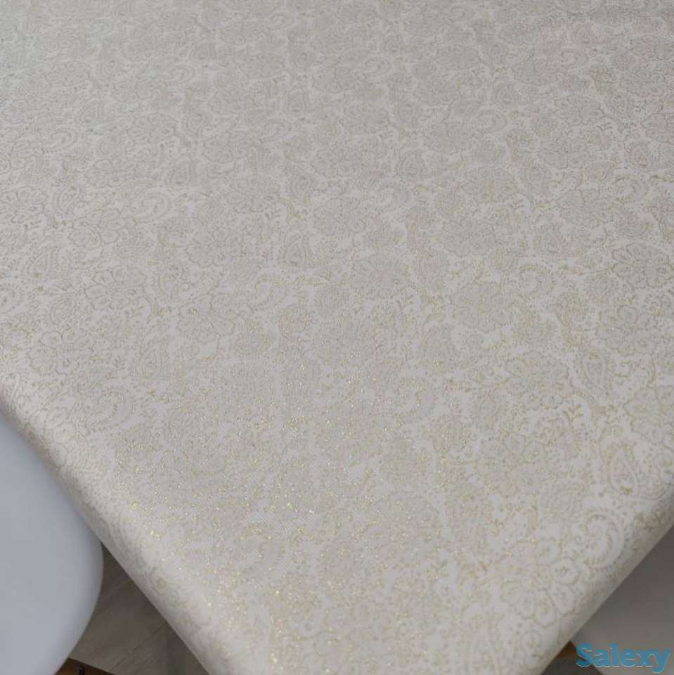 Шикарная испанская скатерть с золотым люрексом ширина 160 см, фотография 3