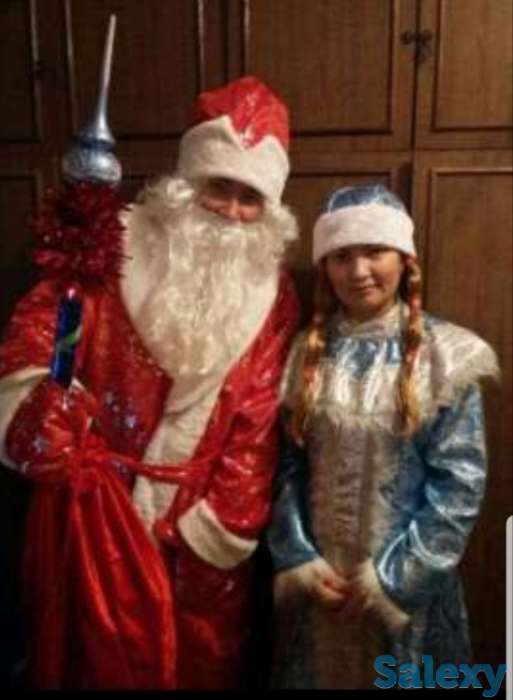 Прокат /Продажа новогодних костюмов Деда мороза + посох и Снегурочки в Астане., фотография 1