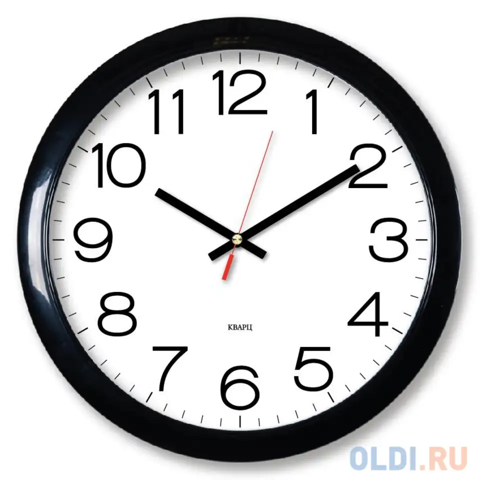 Часы настенные аналоговые бюрократ wallc-r78pn d29см черный, фотография 1