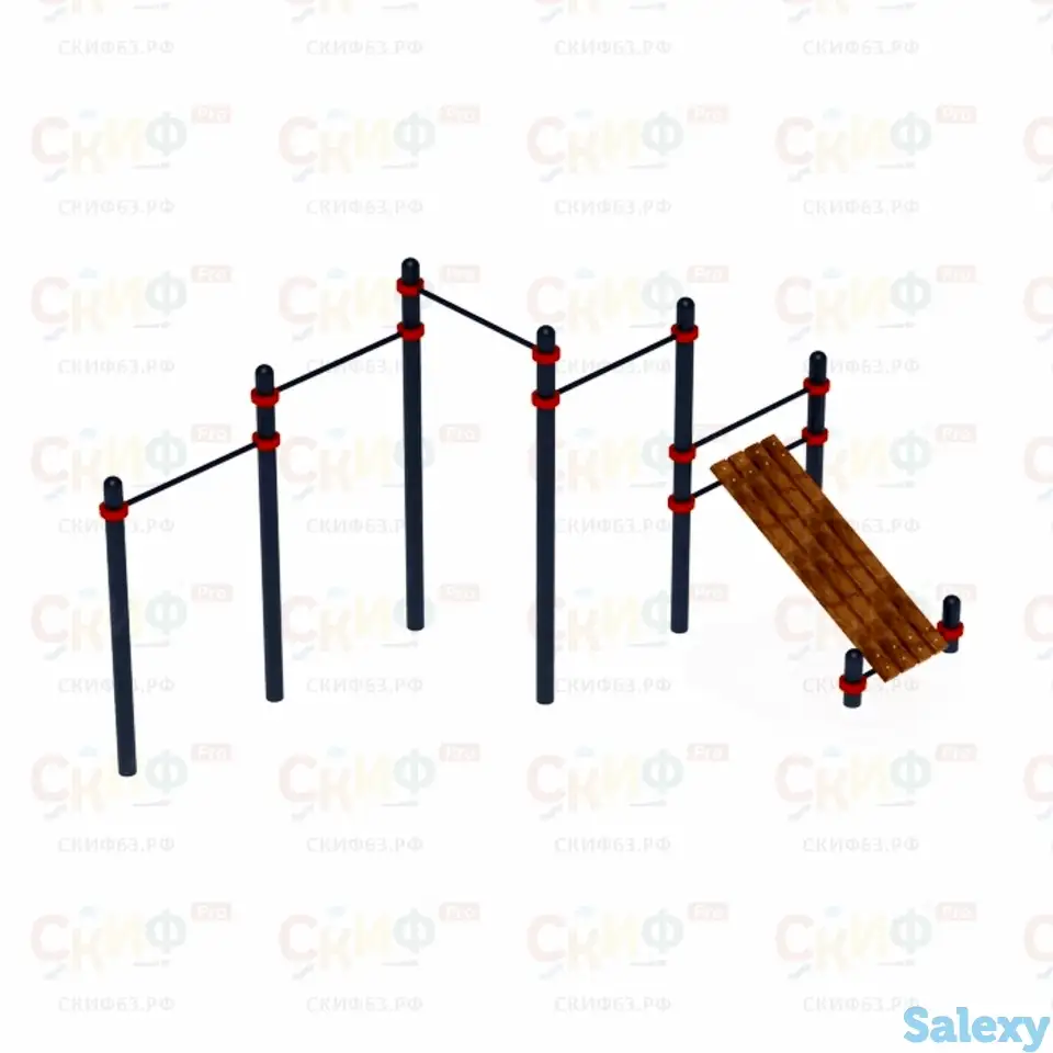 Воркаут  15 (108) | скамья для пресса с 4 турниками, фотография 1