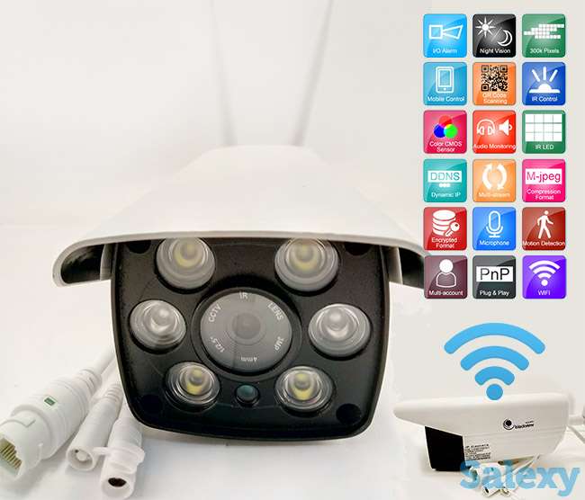 Продам уличная беспроводная WIFI камера со звуком и двумя видами подсветки IR и LED 200W, C-QH96S2, фотография 1