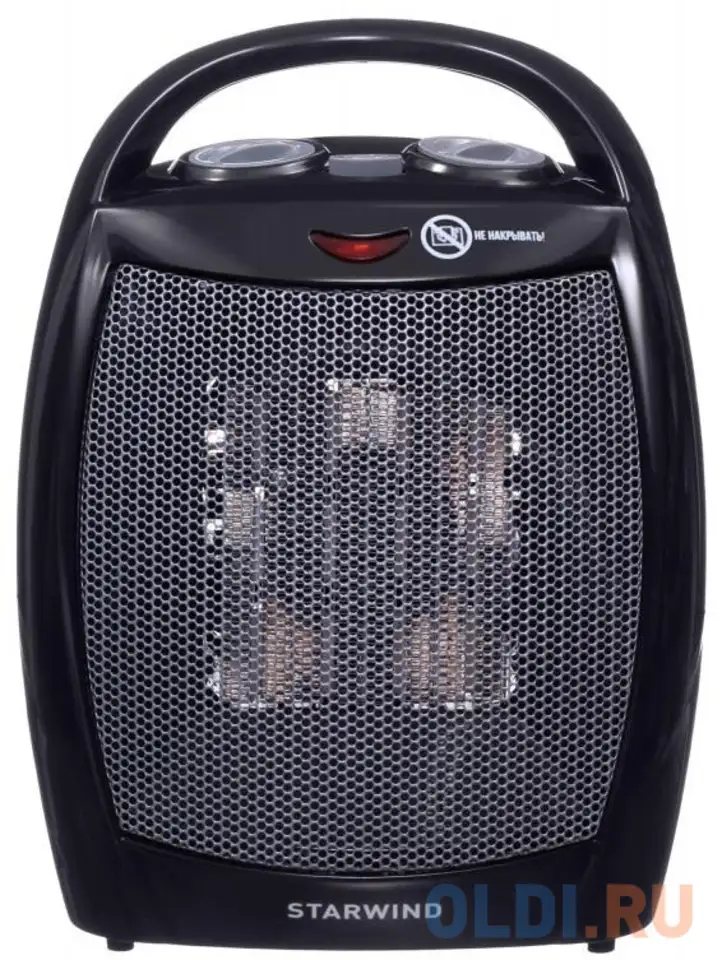 Тепловентилятор starwind shv2005 1600 вт чёрный серый, фотография 1