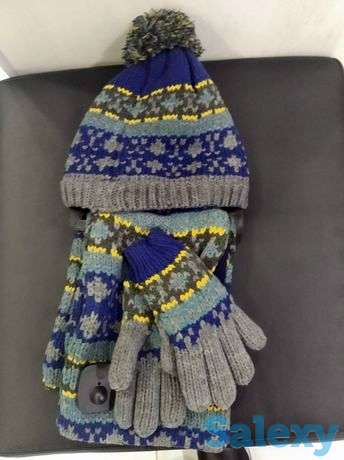 Набор шапка,шарф,перчатки дети 3-6 лет, фотография 1