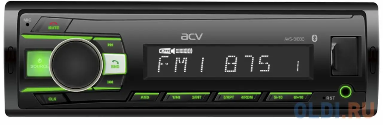 Автомагнитола acv avs-918bg 1din 4x50вт, фотография 1
