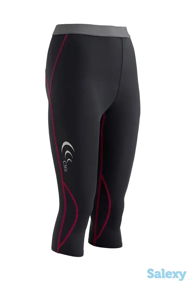 Термобрюки goldwin c3fit wmn 3/4 compression dark grey, фотография 14