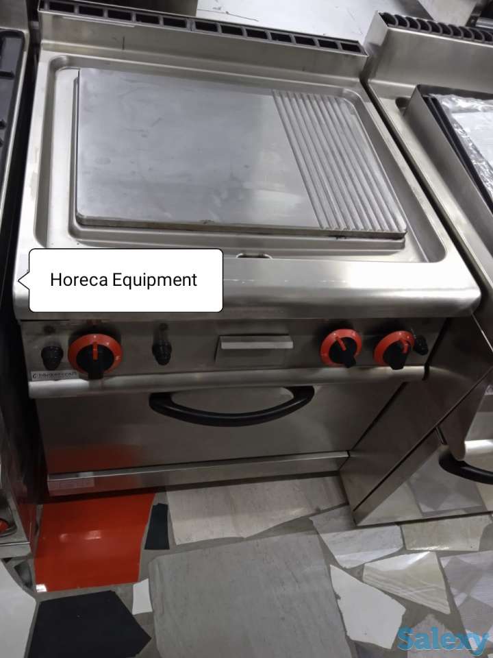 Жарочная поверхность газовая напольная с духовкой конбинированная (гладкая рифленная), фотография 1