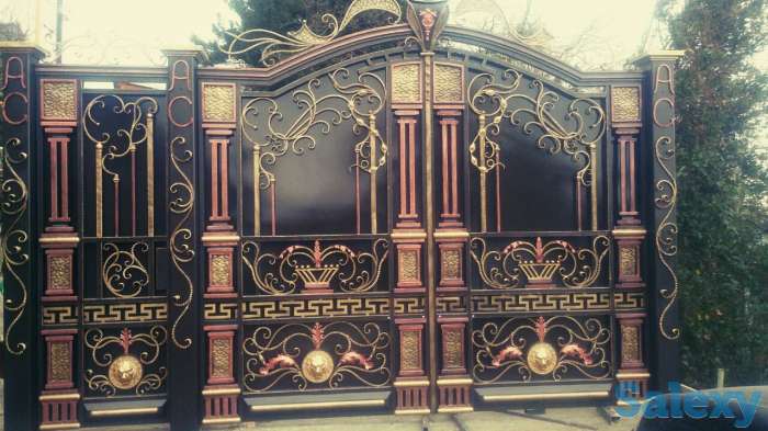 Ворота распашные кованные, фотография 4