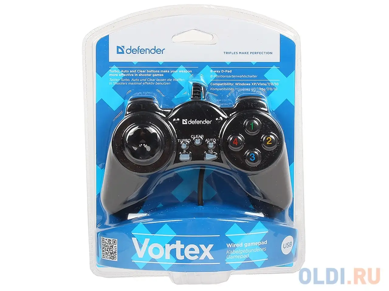 Геймпад проводной defender vortex usb, 13 кнопок, фотография 1