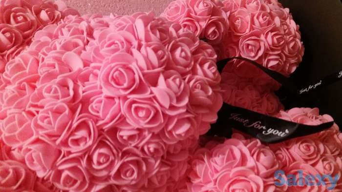 Мишка из роз Тедди ко дню всех влюбленных, фотография 11