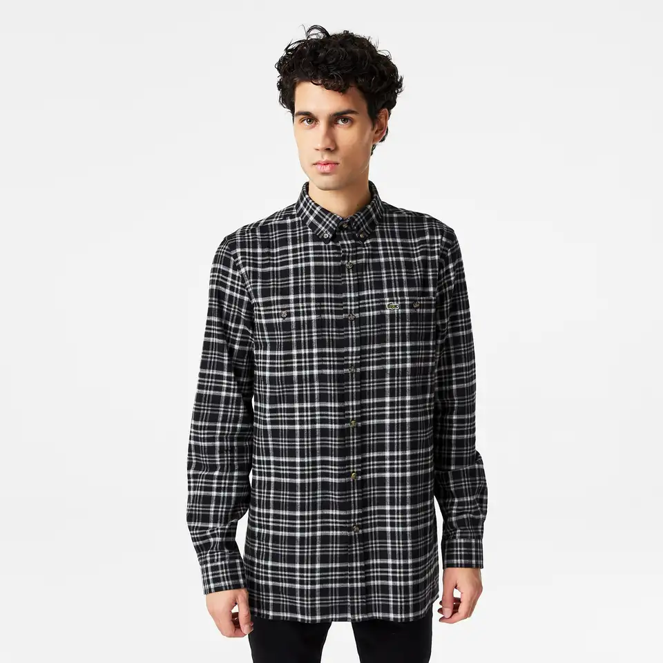 Мужская клетчатая рубашка lacoste, фотография 1