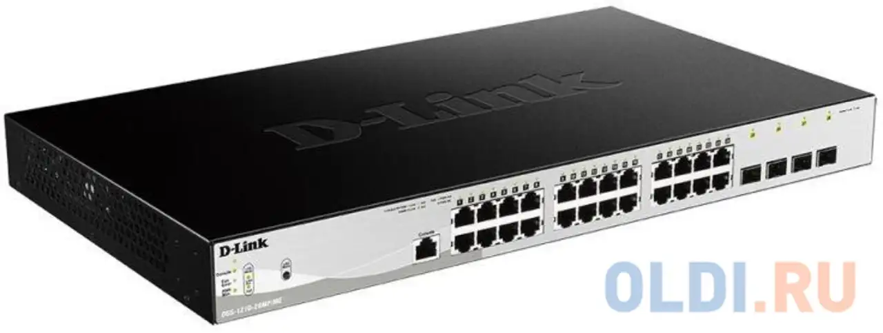 Коммутатор d-link dgs-1210-28/me/b1a управляемый коммутатор 2 уровня с 24 портами 10/100/1000base-t,, фотография 1