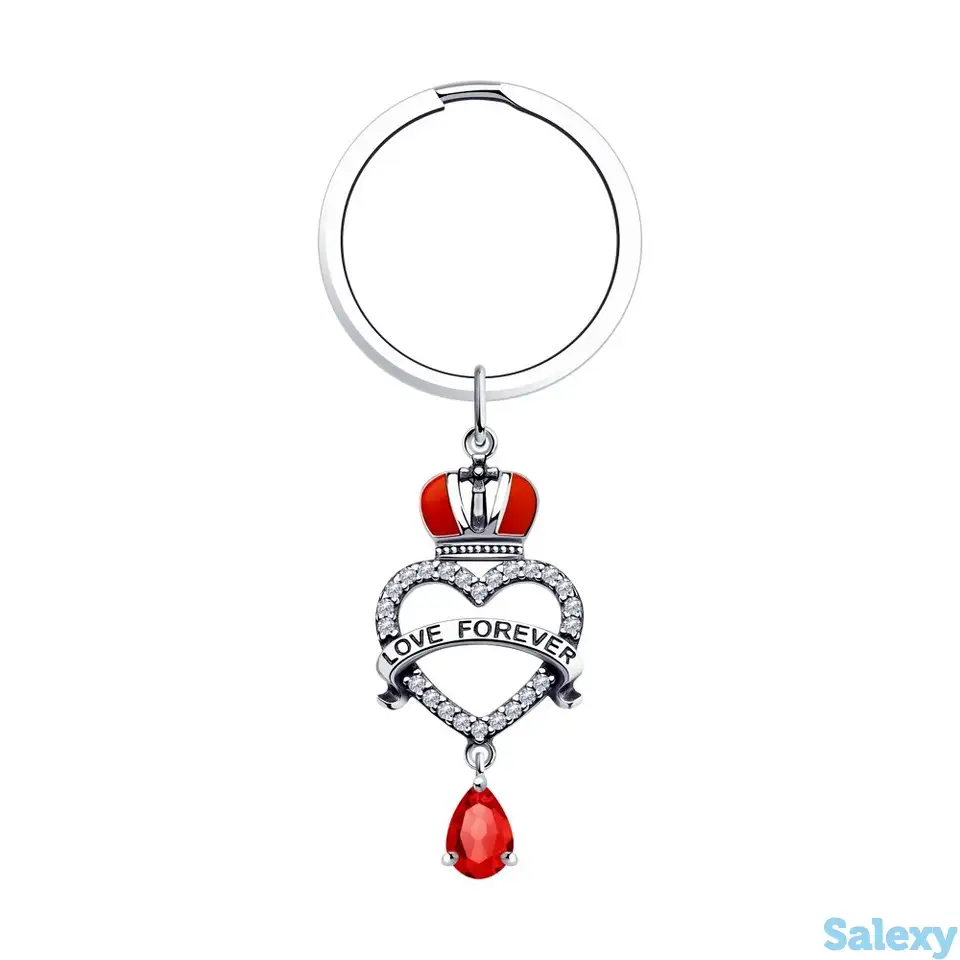 Брелок sokolov из серебра с фианитами и эмалью, фотография 1