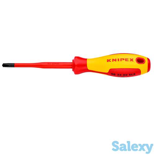 Отвертка для винтов тонкая с шлицем plusminus ph knipex kn-982402sls, фотография 3