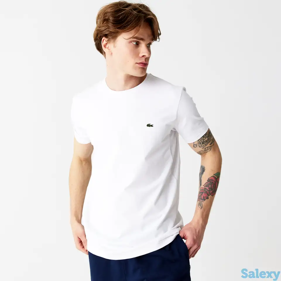 Женская футболка lacoste oversize fit из хлопка, фотография 1