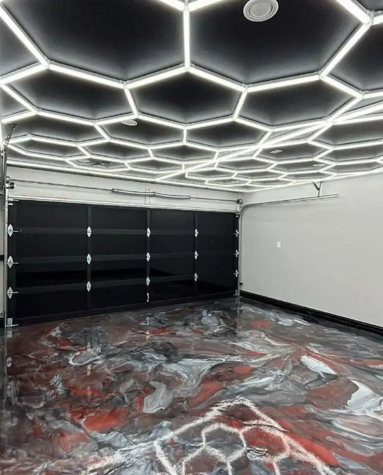 LED светильники соты линии любой рисунок для гаража, фотография 3