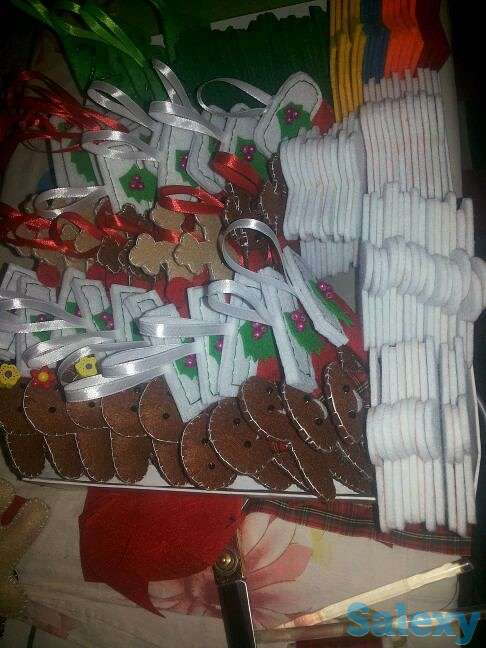 Новогодние игрушки из фетра, фотография 11