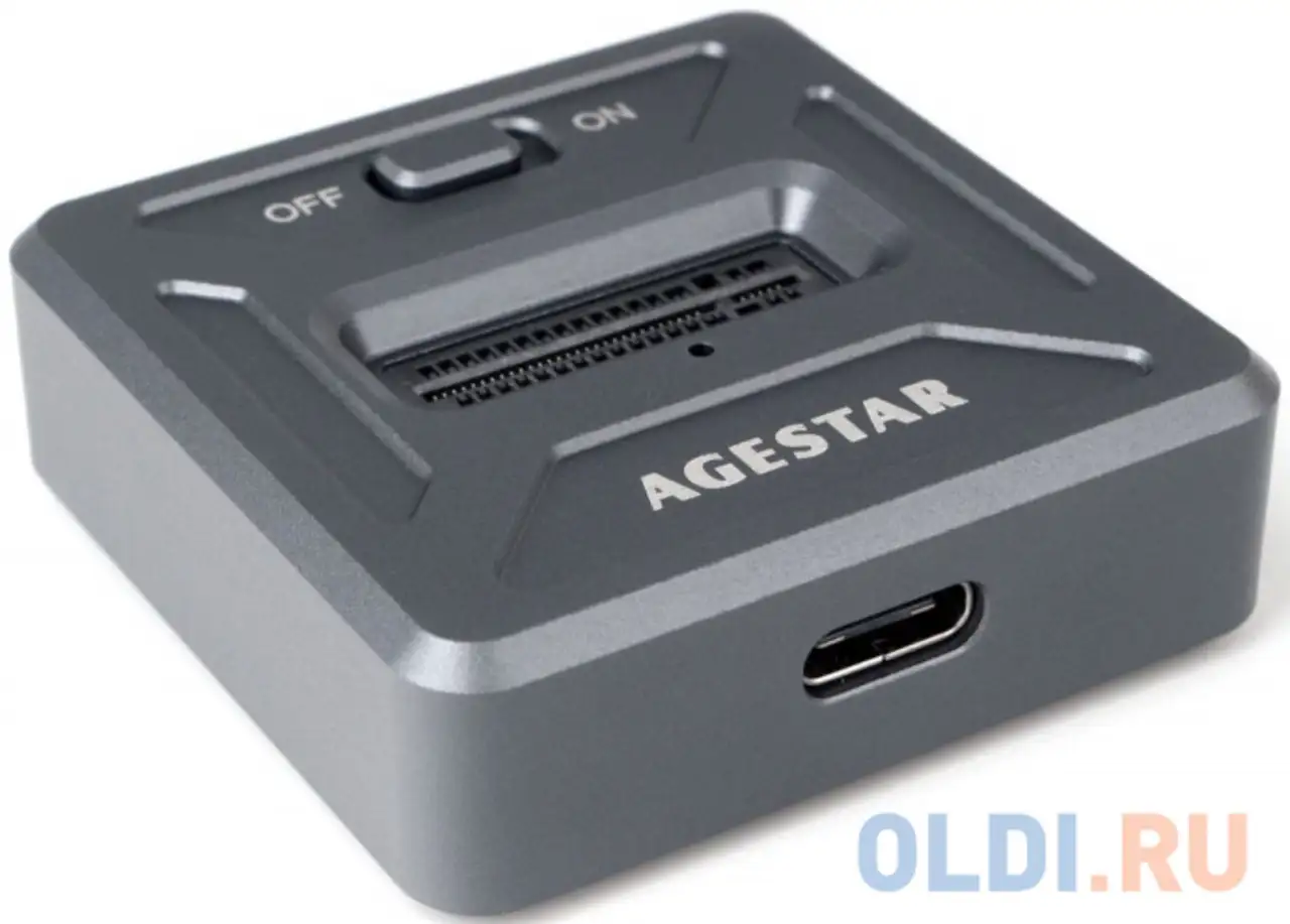 Внешний корпус ssd agestar 31cbnv1c nvme usb3.2 алюминий черный m2 2280, фотография 1