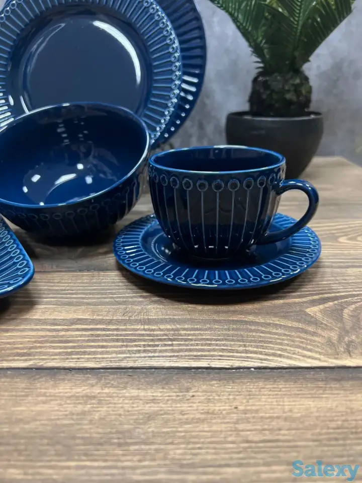 Синий столовый сервиз Vassila, фотография 2