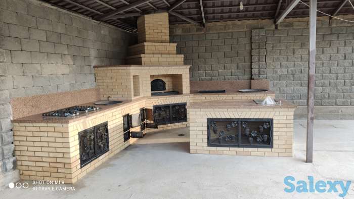 Барбекю, камины, комплексные печи, казан, мангал, коктал., фотография 8