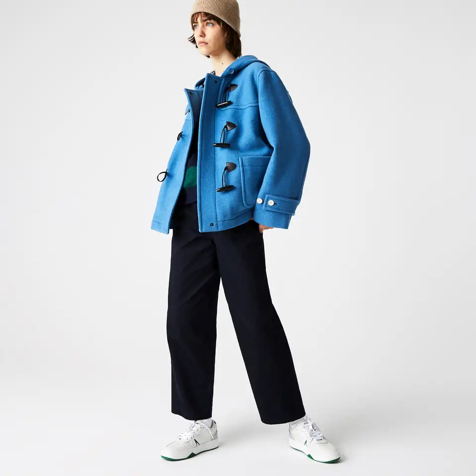 Женский короткий дафлкот lacoste l!ve из смесовой шерсти, фотография 1