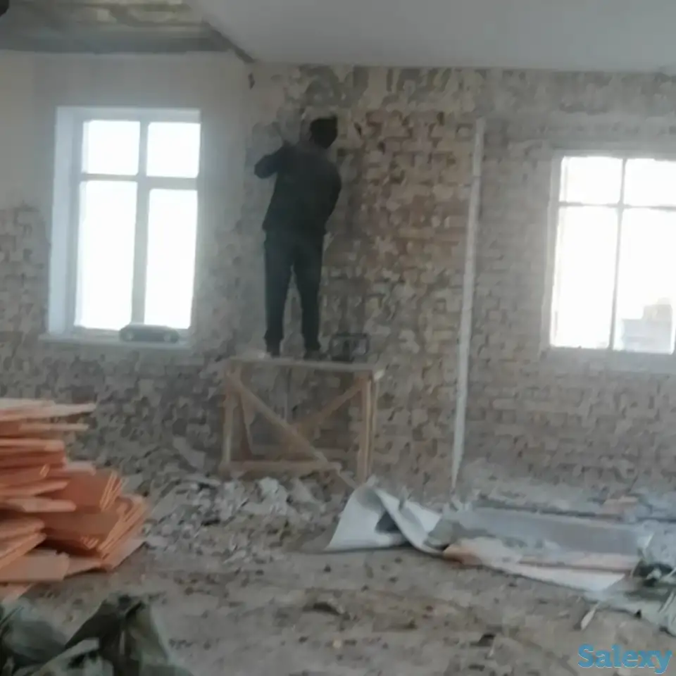 Снос и демонтаж слом разбор подготовка к ремонту в Астане, фотография 1