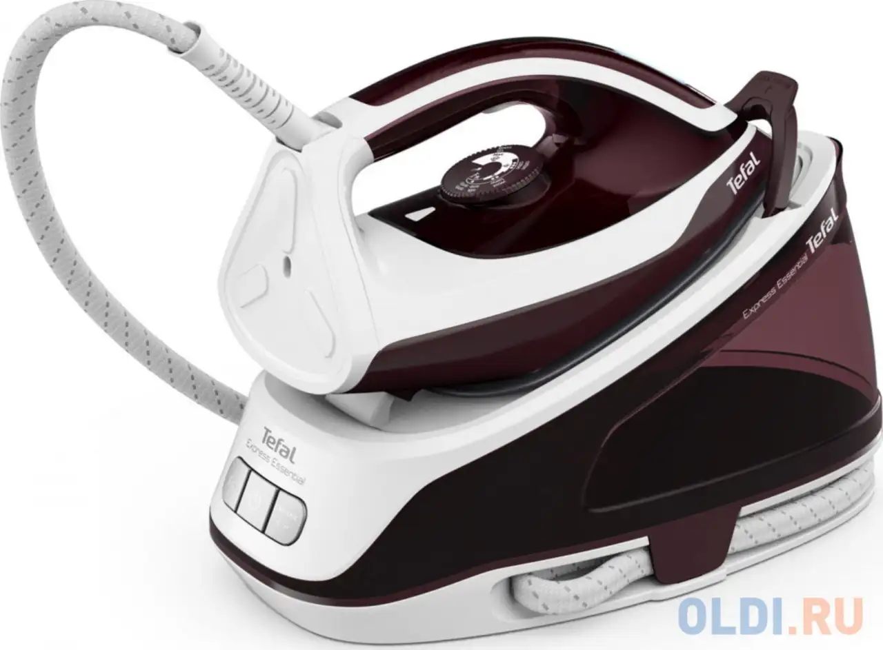 Паровая станция tefal express essential sv6120e0 2200вт бордовый, фотография 1