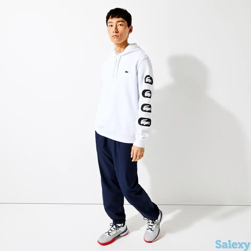 Мужское худи lacoste с капюшоном и принтом, фотография 1