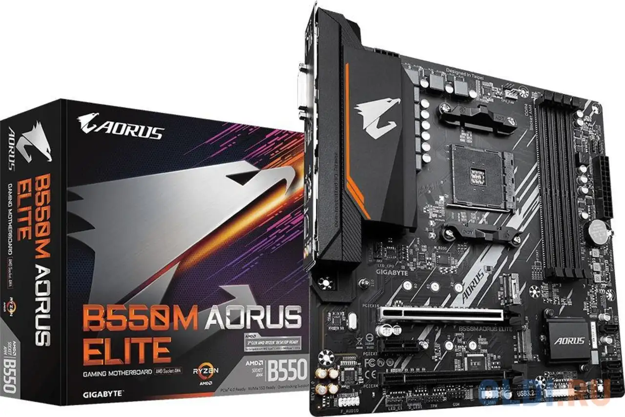 Материнская плата gigabyte b550m aorus elite, фотография 1