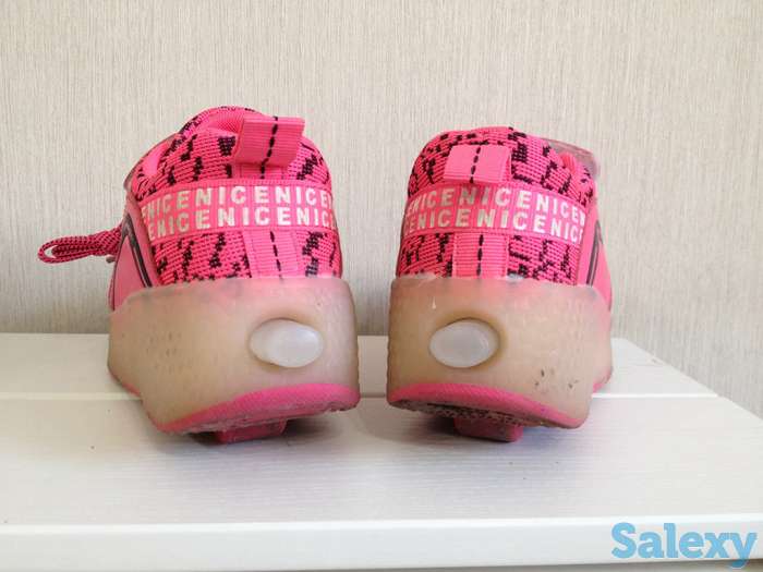 Кроссовки детские на роликах, светящиеся, недорого, фотография 6