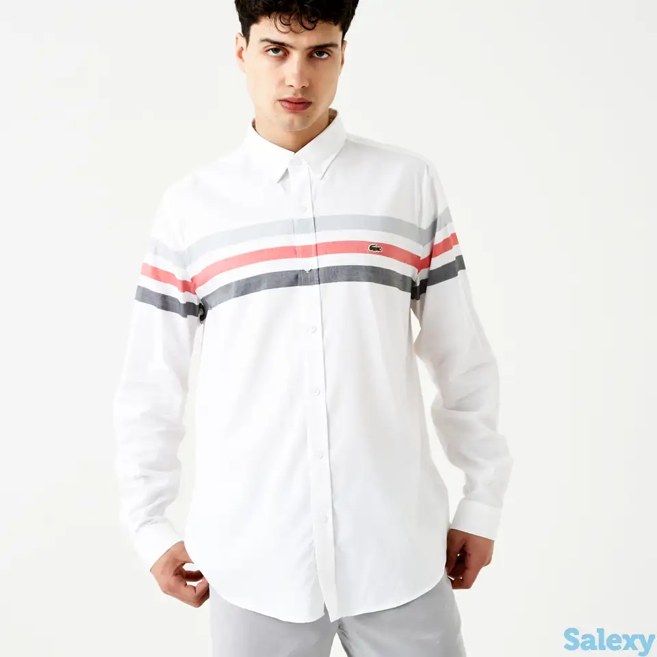 Мужская рубашка lacoste slim fit, фотография 1