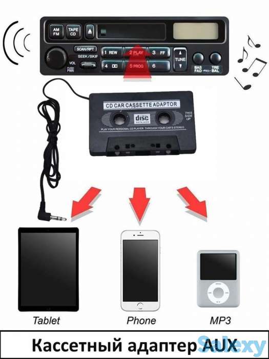 Продам кассетный адаптер AUX, LU-001, фотография 1