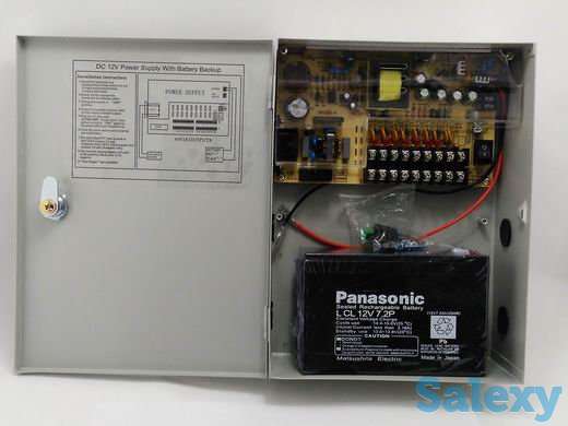 Продам резервируемый блок питания для систем видеонаблюдения в металлическом ящике (AC 100~240V, 50/60HZ, 12V, 20.000MA), фотография 1