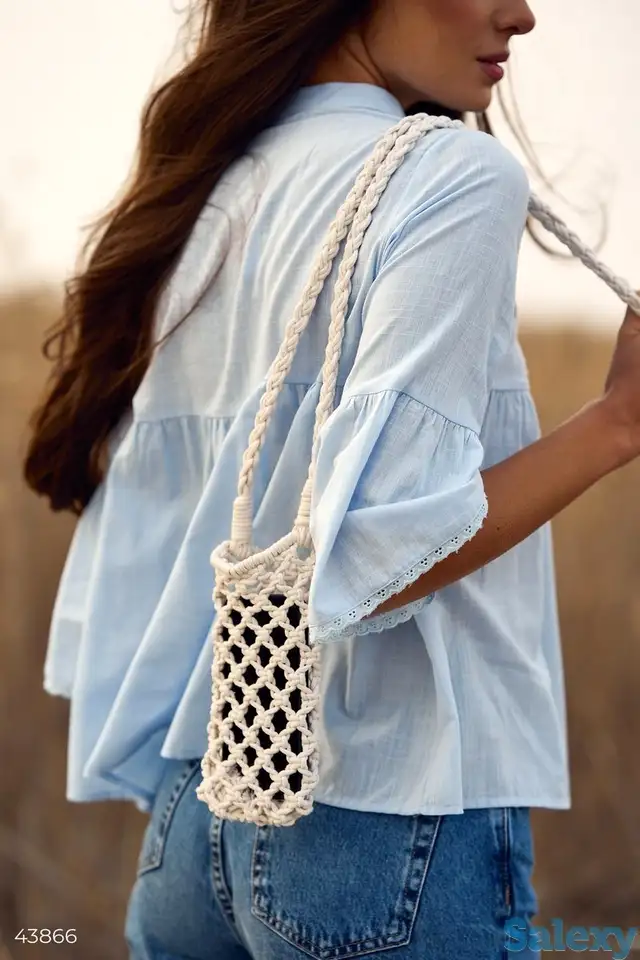 Плетеная сумка для телефона, фотография 1