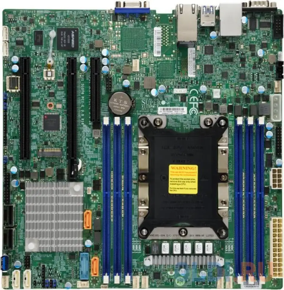 Материнская плата supermicro mbd-x11spm-f-b socket 3647 c621 6xddr4 2xpci-e 16x 1xpci-e, фотография 1