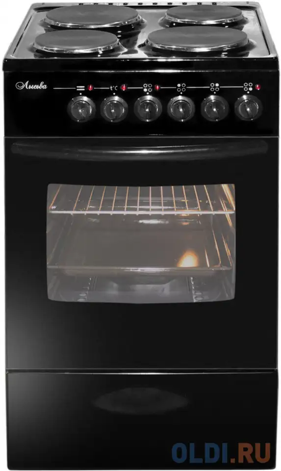 Плита электрическая лысьва эп 411 мс черный эмаль (без крышки), фотография 1