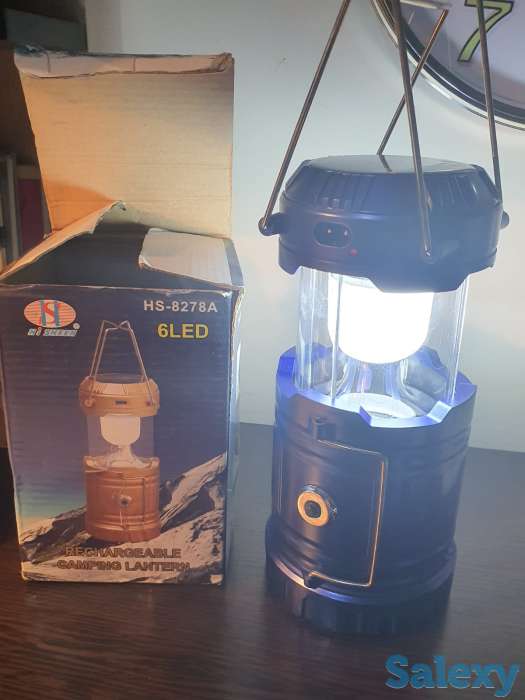 Фонарь-лампа для кемпинга на солнечной батарее с USB-разъёмом, фотография 1