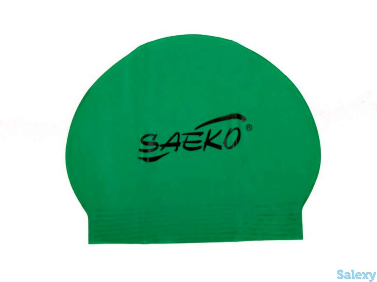 Шапочка для плавания c2 opp из латекса зеленая saeko, фотография 1