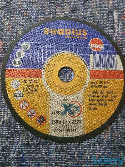 Диск АБРАЗИВ отрезной по мет RHODIUS Германия, фотография 3