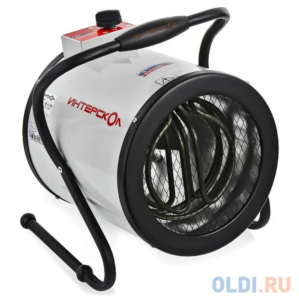 Тепловая пушка интерскол тпэ-3 3000 вт белый чёрный, фотография 1