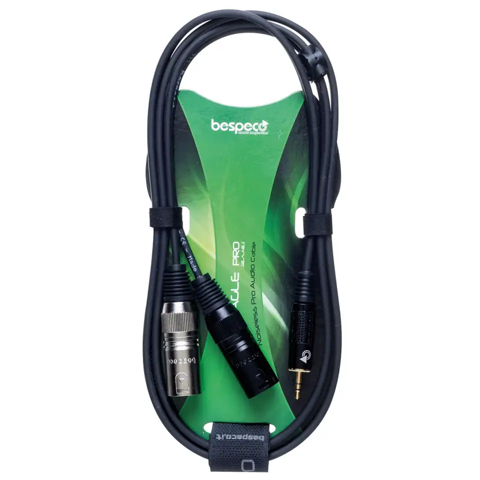 Кабель xlr(m)-minijack 1.5 m bespeco eagle pro eayms2mx150, фотография 1