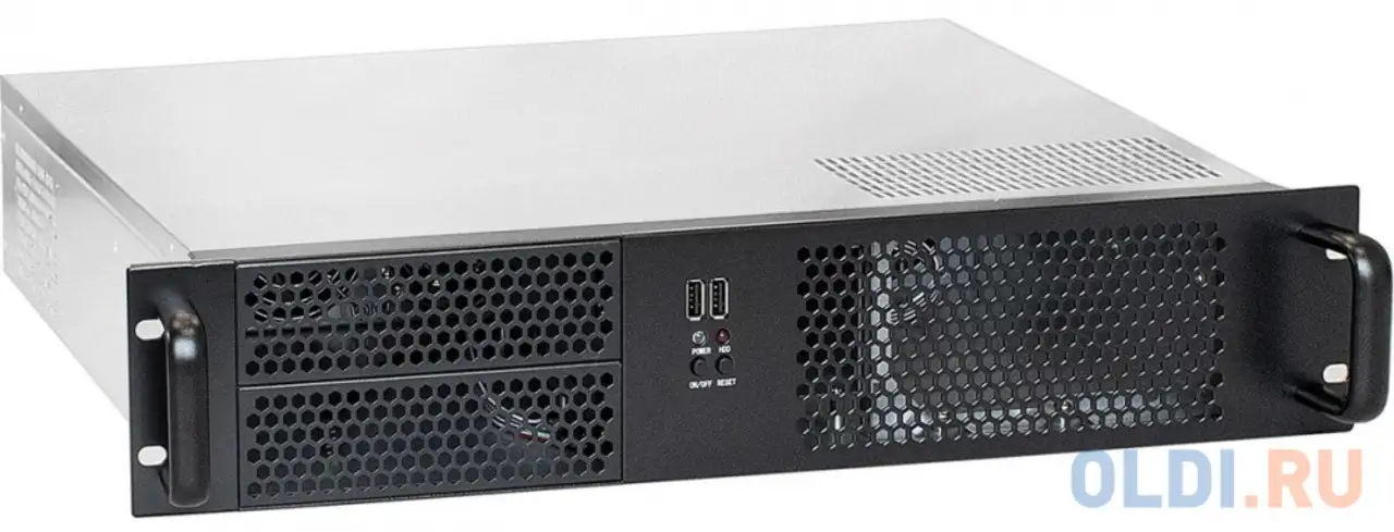 Серверный корпус 2u exegate 2u650-08 без бп чёрный серый, фотография 1