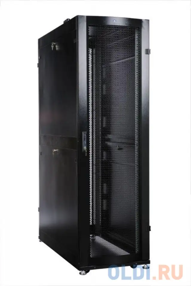 Шкаф серверный цмо (штк-сп-42.6.12-44аа-9005) напольный 42u 600x1130мм пер.дв.перфор. задн.дв.перфор, фотография 1