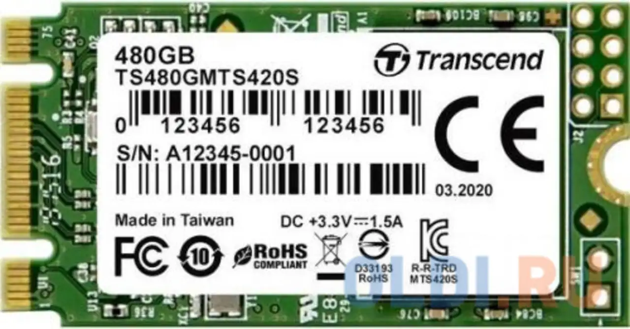 Ssd накопитель transcend mts420 480 gb sata-iii, фотография 1