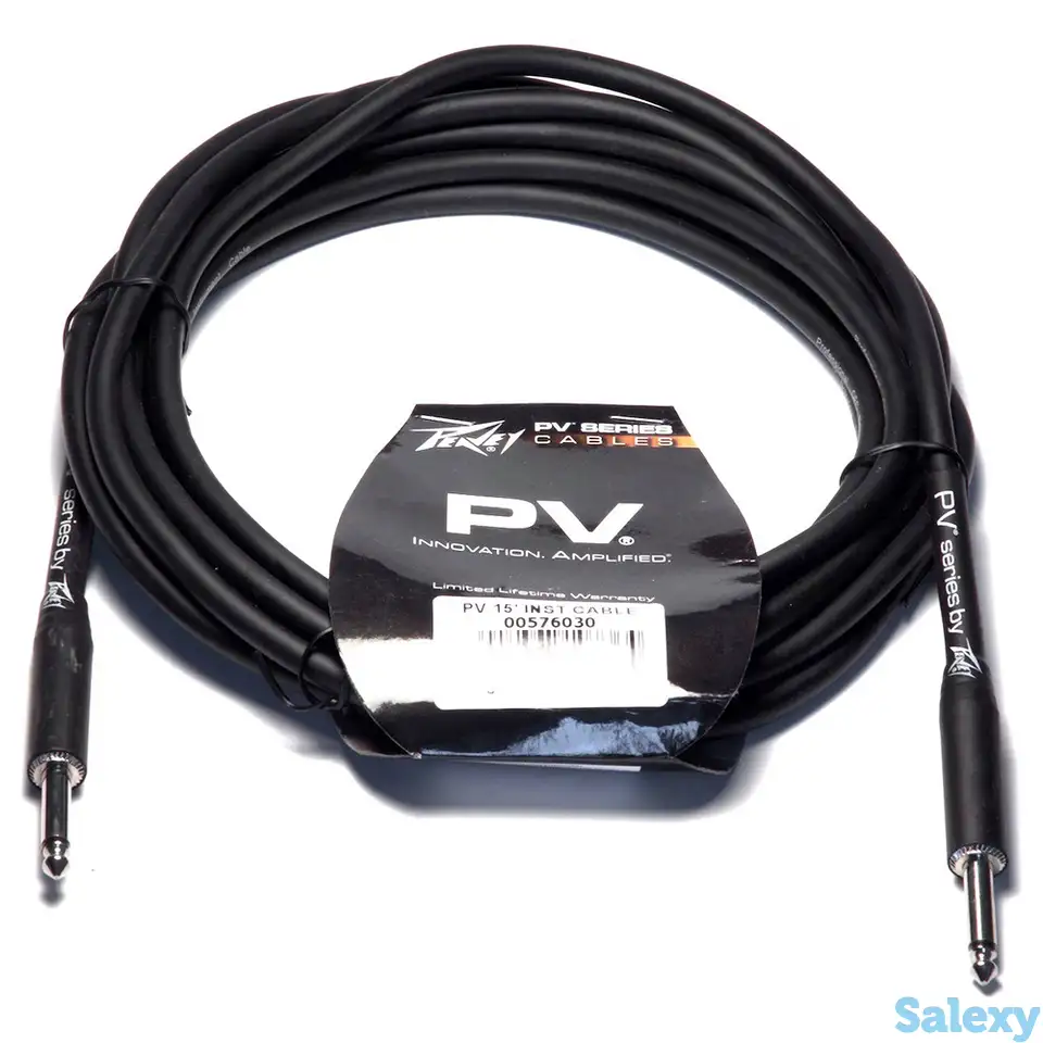 Инструментальный кабель jack-jack 4,6 м peavey pv 15' inst. cable, фотография 1