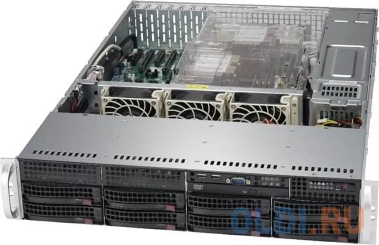 Серверный корпус 2u supermicro cse-825tqc-r1k03lpb 2 х 1000 вт чёрный, фотография 1